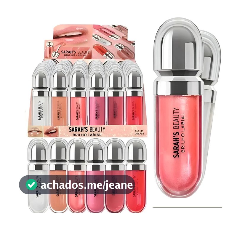 Gloss Labial Sara Sarah's Beauty brilho intenso o melhor BAZ