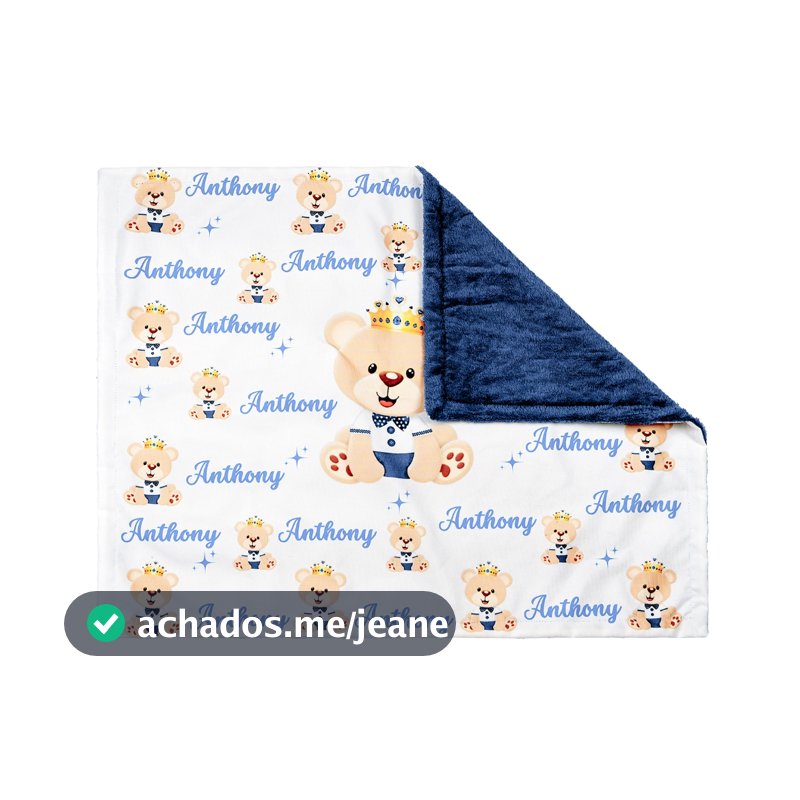 mantinha de bebe personalizada com nome e personagem lindas Envio Já