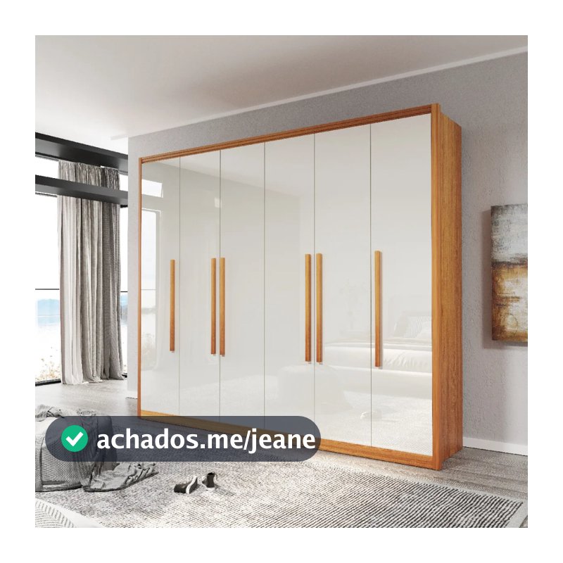 Guarda-Roupa Casal Rivoli 100%MDF 6 Portas 6 Gav Bom Pastor