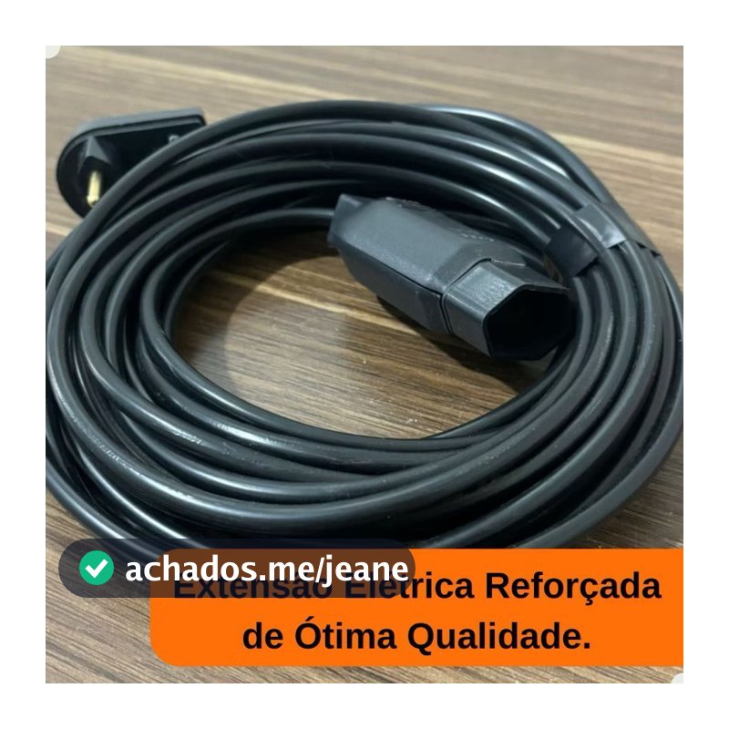 Extensão Eletrica 20 Metros Reforçada Profissional 10/20a cab oiio 2 x1.5