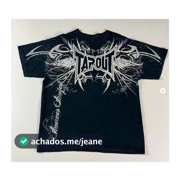 Camiseta Moderna E Personalizada De Algodão Puro Tapout Y2K hip-hop Carta oversized Estampada casual Gola Redonda Meia M