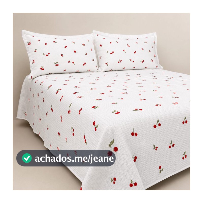 kit colcha cobre leito casal e queen 3 peças 100% algodão piquet extra macio