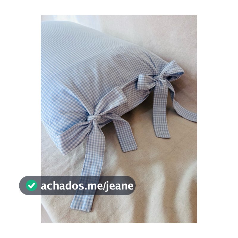 1 Fronha com Laço 50x70 | Tricoline 100% Algodão | Estilo Farmhouse