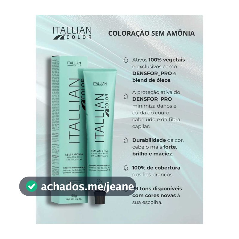 Coloração Sem Amônia Itallian Hairtech 60gr