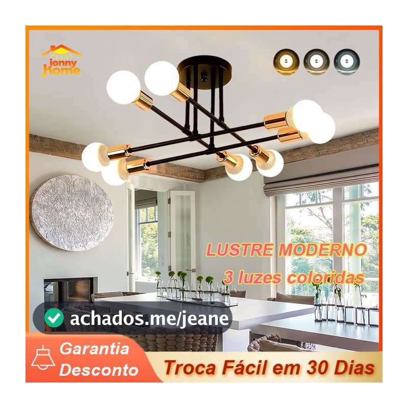 Lâmpada De Teto Lustre Pendente Luminária Moderno para sala cozinha quarto e comercio