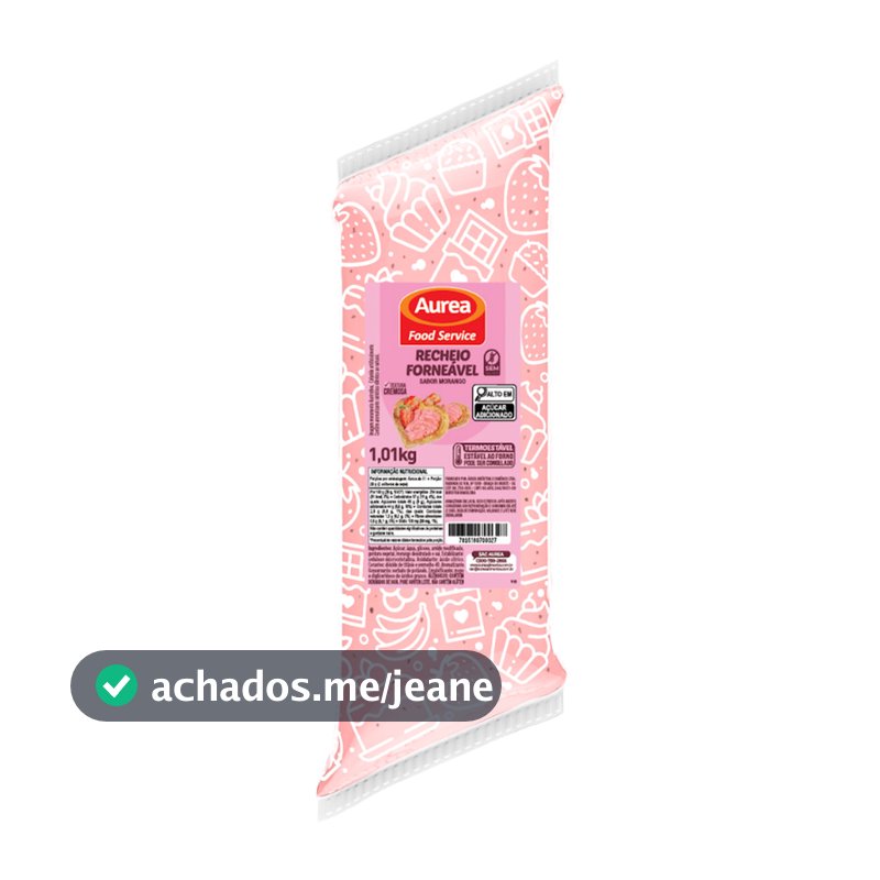 Recheio Forneável Morango Cremoso 1,01kg - Aurea