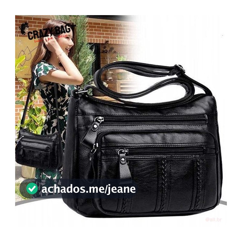 Bolsa Transversal Feminina casual Média Com Alça