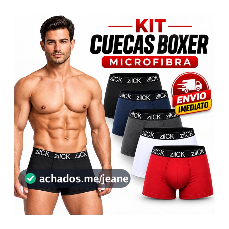 Kit com 10 Cuecas Boxer Masculina Microfibra Adulto Forro 100% Algodão Cueca Box Masculino Roupa Íntima Coeca