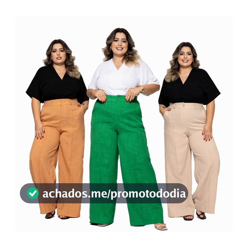 HBD Calça Feminina PLUS SIZE Pantalona Cos Com Elastico HM-CLPL-005