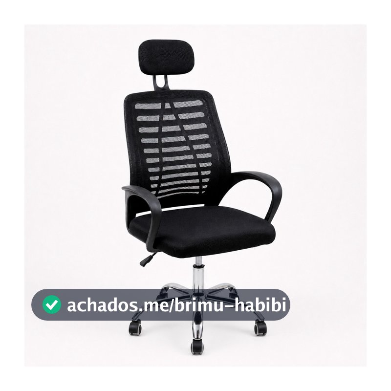 Cadeira Escritório Diretor Ergonômica Tela Mesh Respirável Apoio de Cabeça Integrado Ajuste de Altura Suporta até 120kg
