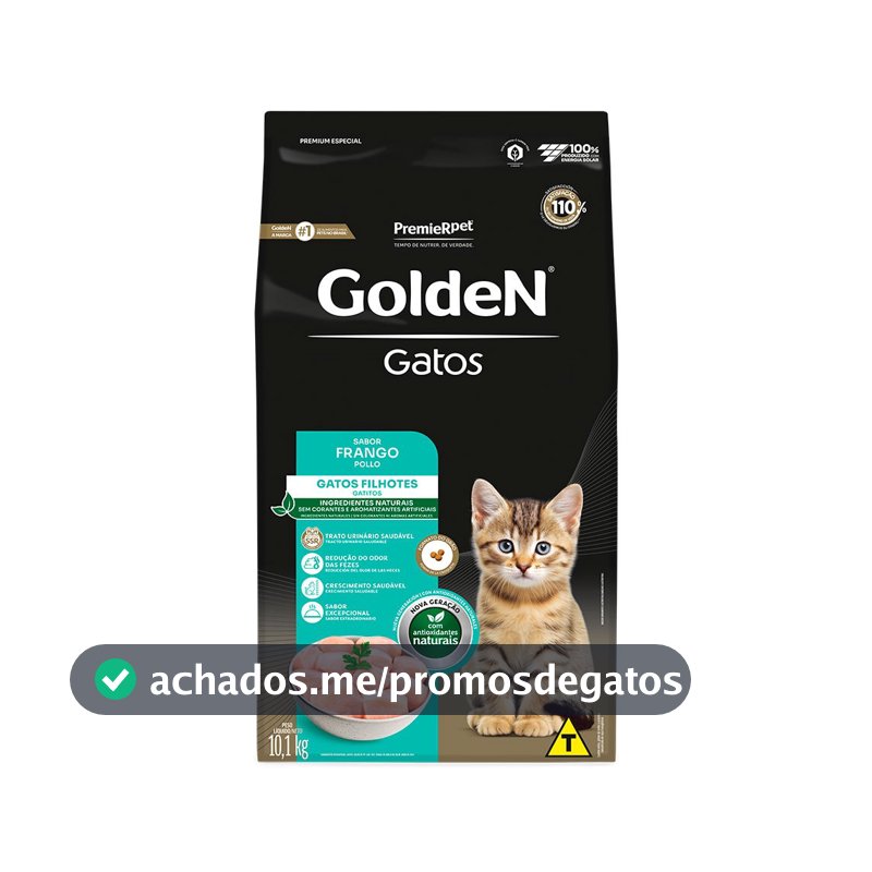 Ração Golden Gatos Filhotes Frango 10,1kg