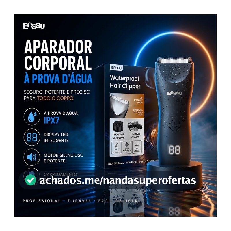Máquina De Cortar Cabelo Barbeador Eletrico Kit Aparador De Pelos Peito Shaver Depilado Masculino