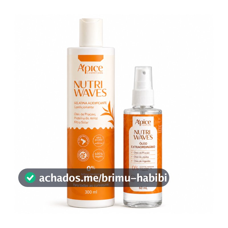 Kit Apice Nutri Waves Gelatina Acidificante 300ml + Óleo 60ml