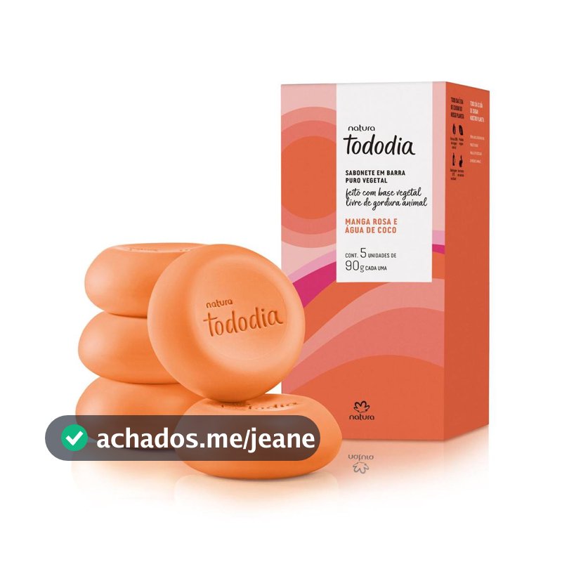 Sabonete Barra Tododia Manga Rosa e Água de Coco 5 un de 90g
