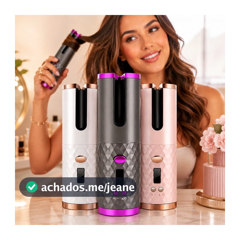 Modelador Automático com Cerâmica Turmalina 5000mAh 6 Temperaturas 6 Tempos