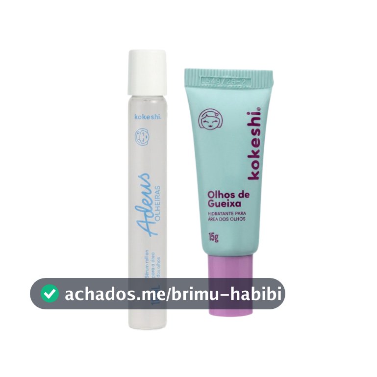 Kit Anti Olheiras Kokeshi Roll-On e Hidratante Olhos de Gueixa