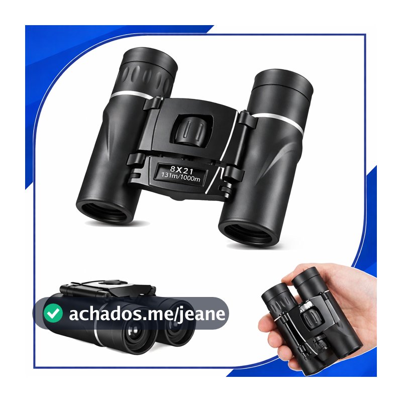Binóculo Profissional 8x21 Compacto com Zoom de Longo Alcance até 5000m para Caça, Pesca e Viagens 1672