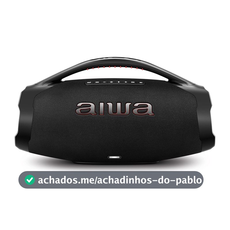 Caixa de Som AIWA a Boombox Plus 200W Bluethooh AWS-BBS-01-B Preto