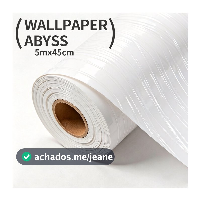Papel de Parede 3D Linha Branco 5m, Adesivo Autocolante para Sala, Quarto, Cozinha e Escritório