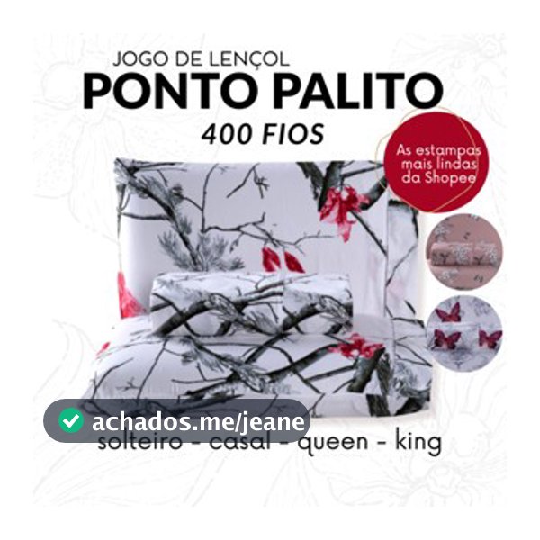 Kit Jogo de Lençol Estampado 400 FIOS Ponto Palito Super Macio - Solteiro Casal Queen King
