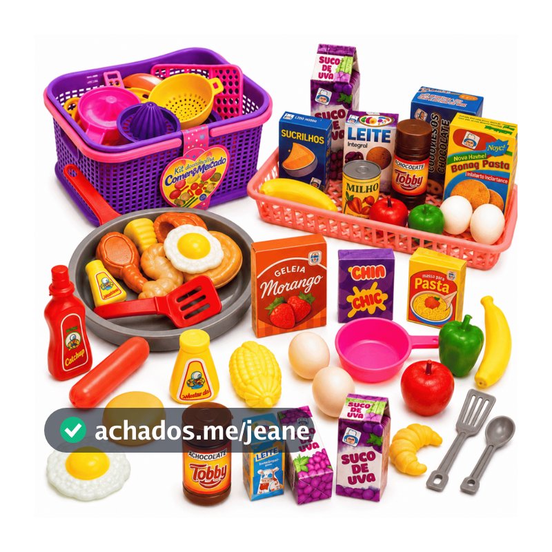 Kit Piquenique Brinquedo Infantil 44 Peças Legumes Frutinhas Panelinhas Mercadinho Cozinha Meninas