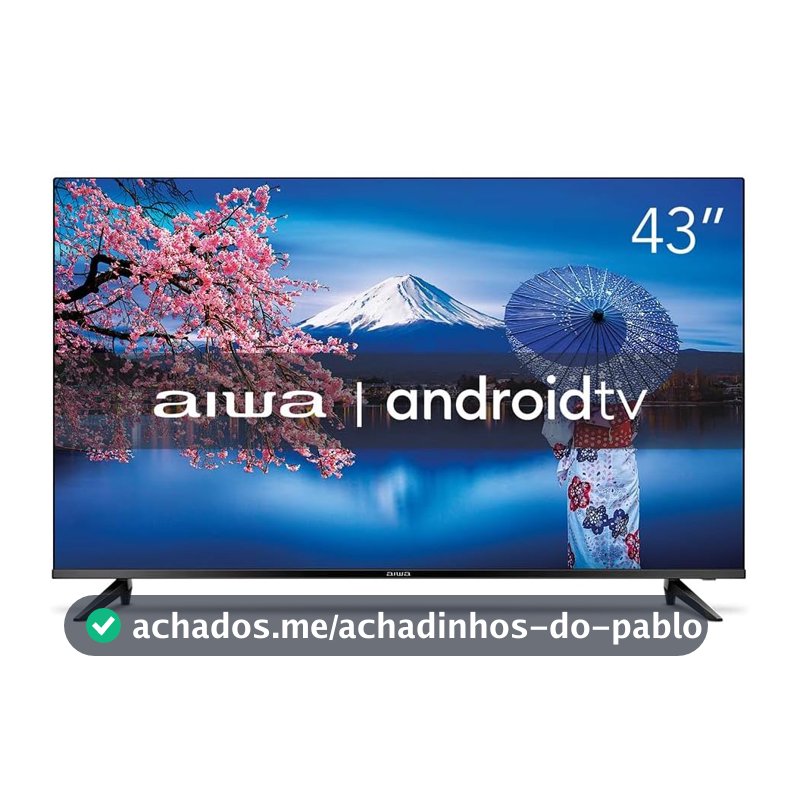 Smart TV Aiwa 43” Android Full HD Borda Ultrafina HDR10