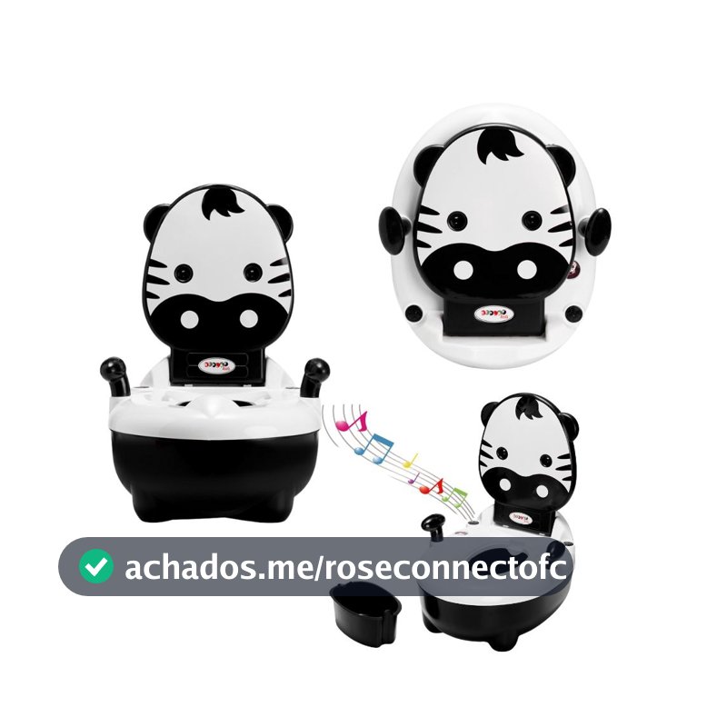 Troninho Penico Infantil Musical Desfralde Zebra Replay Kids
