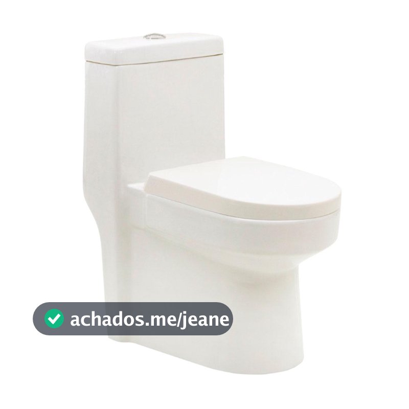 Kit Vaso Sanitário Monobloco Modaza Chiare 07, 3 a 6 Litros Branco