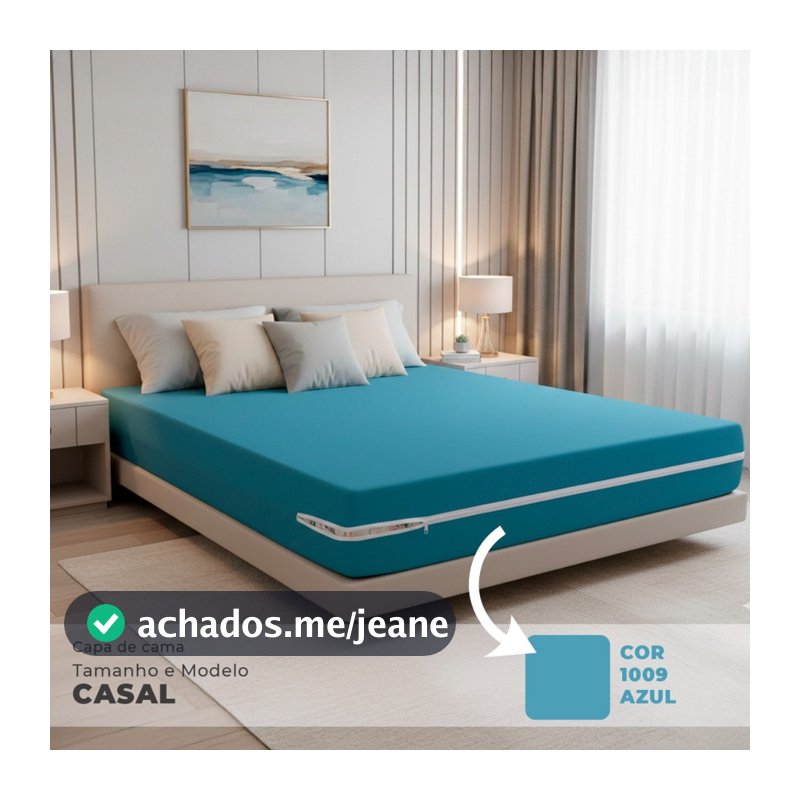 Capa Para Colchão Casal Malha Com Zíper 100% Algodão - Sonho ML Enxovais