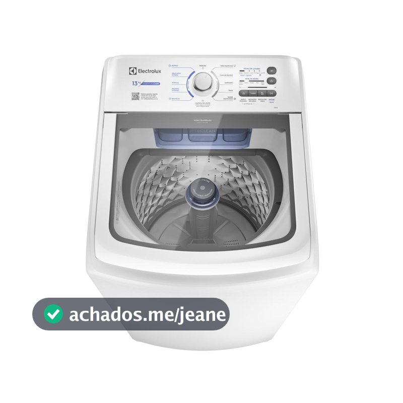 Máquina de Lavar Electrolux 13kg Branca Essential Care com Cesto Inox e Jet&Clean (LED13)