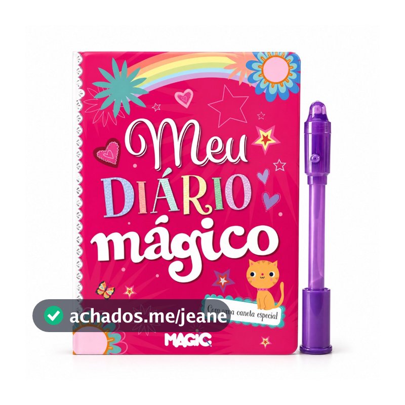 Diário Mágico Infantil Com Caneta de Tinta Invisível 48 Páginas