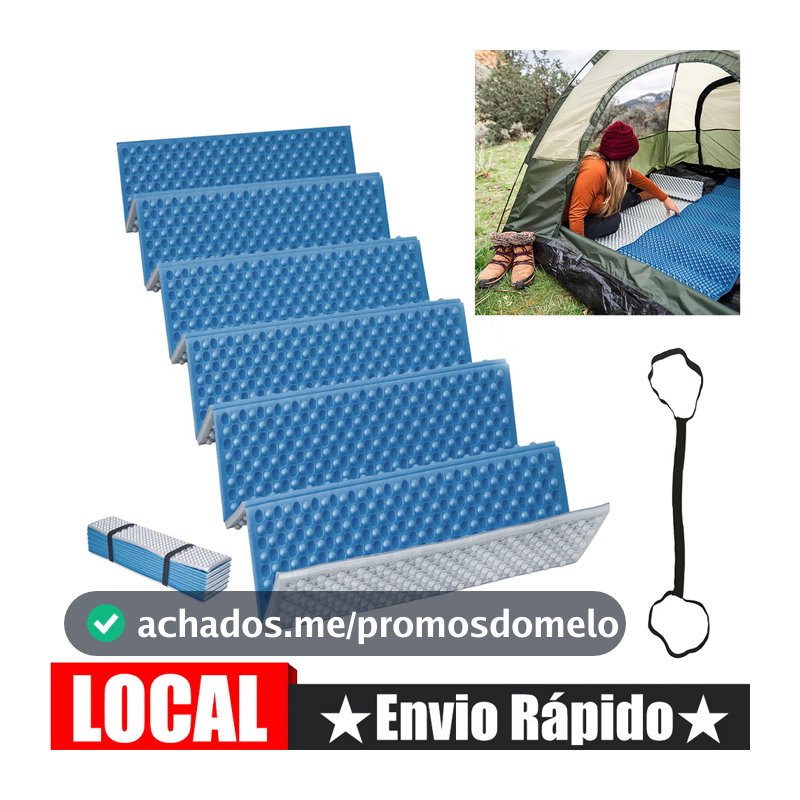 colchonete esteira de acampamento isolante térmico camping 183x60x1cm