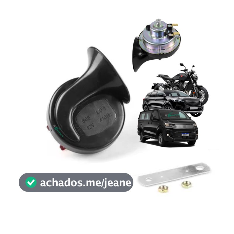 Buzina Caracol Universal Para Todos Os Carros 2 terminais 12v = Gb1052 Super Oferta