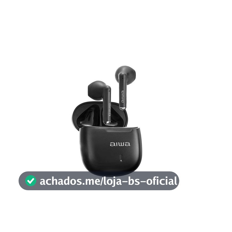 Fone Ouvido AIWA AWS-EB-05P TWS Driver 13mm IPX4 Bluetooth 5.4 Preto