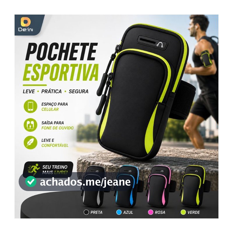 Pochete Fitness Bolsa De Braço Para Celular Prova De Sour/Braçadeira MBFIT