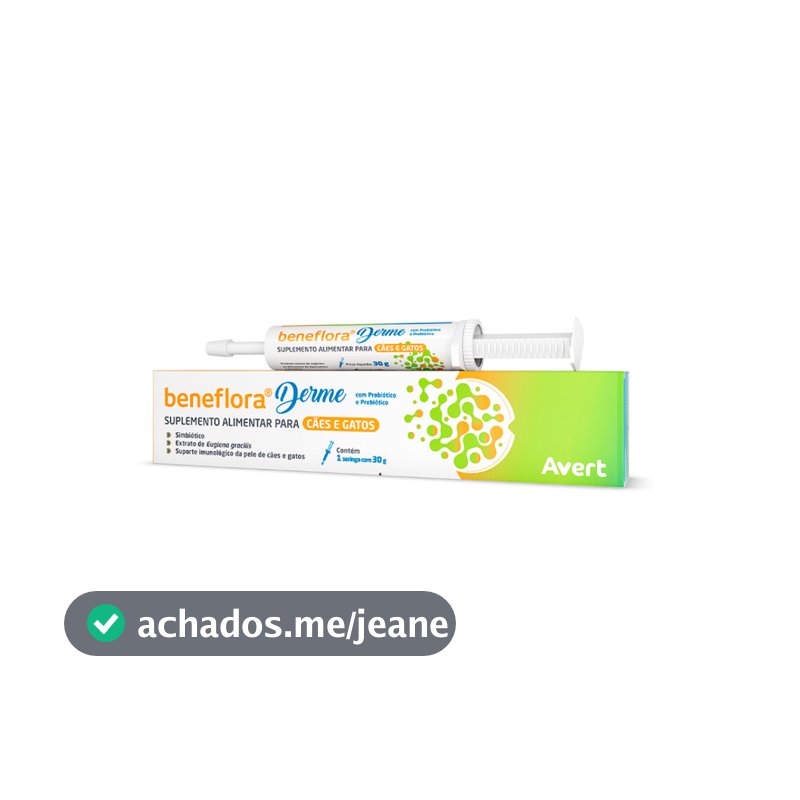 Suplemento Avert Beneflora Derme Cães e Gatos 30g
