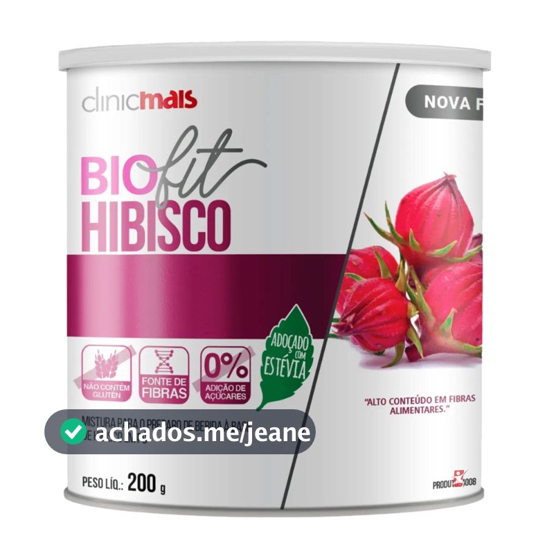 BIOFIT HIBISCO SOLUVEL FONTE DE FIBRAS - FRUTAS VERMELHAS 200G - CLINICMAIS