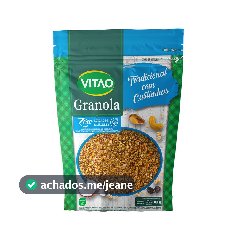 Granola Tradicional Integral Zero Açúcar Vitao 800 g - Vegano