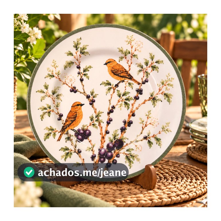 🫐 Prato de Sobremesa Jabuticaba 🫐 Coleção 2027 Alleanza - Exclusividade Essenza Decora! Unitário.