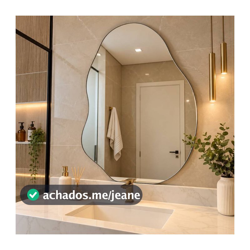 Espelho Orgânico Grande MODA DECOR BLOGUEIRA Espelho Vidro Abstrato Decoração Luxo Menor Preço