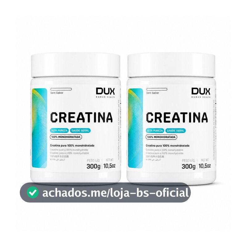 Kit 2 Dux Creatina Monohidratada 300g - Força e Potência Muscular