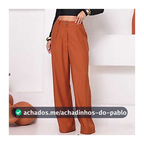 calça pantalona social com pasante tecido sensorial