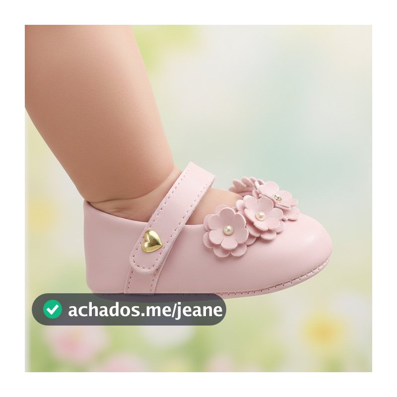 Sapatilha Bebê Menina Aniversário Dia a Dia 13 ao 18 Sapatinho de Flor