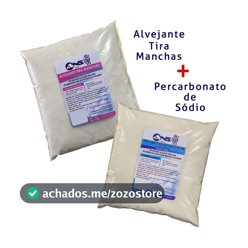 Tira manchas alvejante 1kg + Percarbonato de sódio 1kg