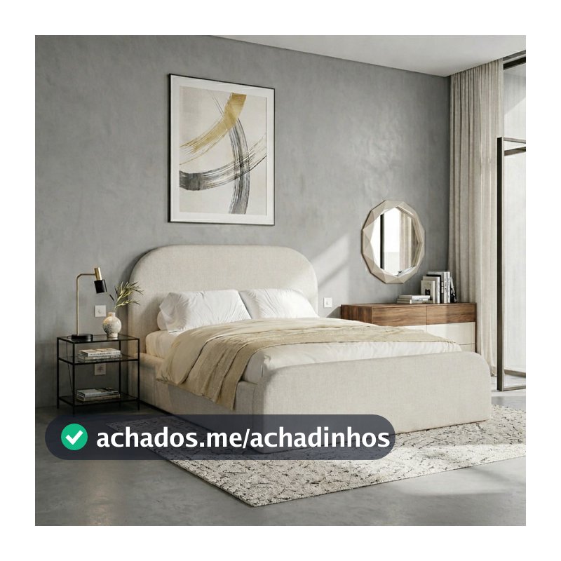 Cama Casal Queen King Estofada Alto Padrão Quarto Aconchegante Luxuosa