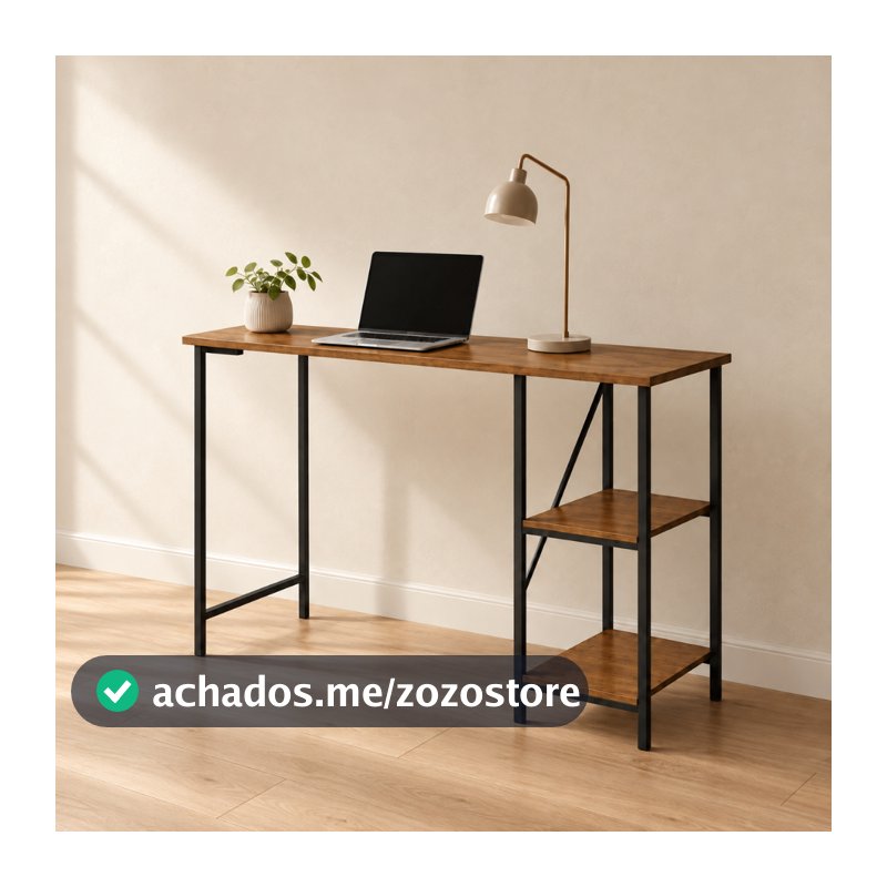 Escrivaninha Mesa Office Estudo Estilo Industrial 110cm KLM Móveis