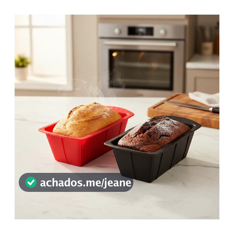 Forma De Pão Bolo Retangular Silicone 17cm Pequena para Airfryer Forno Envio Imediato