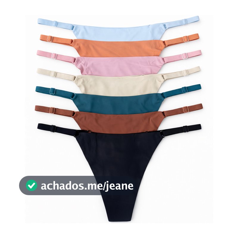 Kit Calcinhas Fio com Regulagem Ajuste Ajuste Lateral