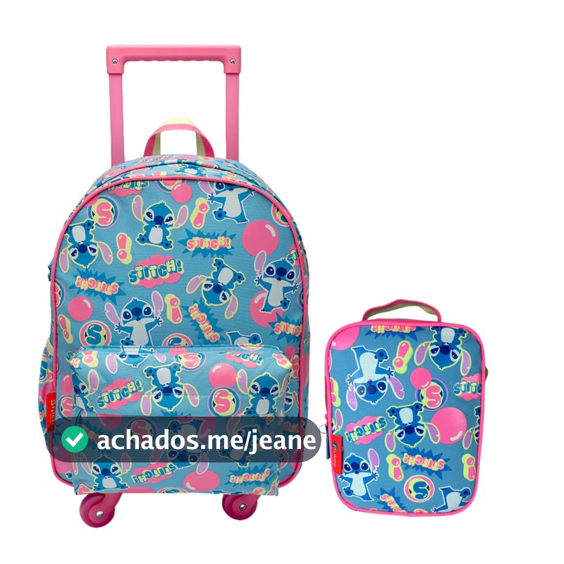 Kit Escolar Mochila 360° e  Lancheira Stitch- Puket