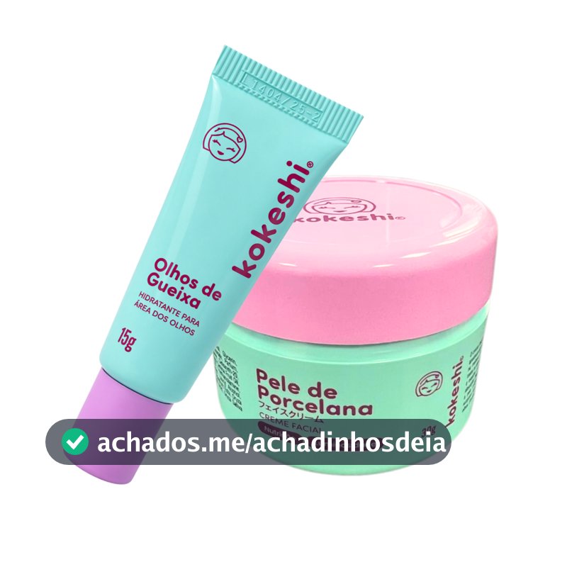 Kit Dupla Renovadores Faciais Kokeshi Pele Porcelana Olhos Gueixa